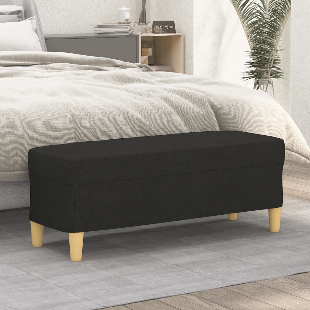 vidaXL Bancă, negru, 100x35x41 cm, textil vidaXL Bancă, negru, 100x35x41 cm, textil