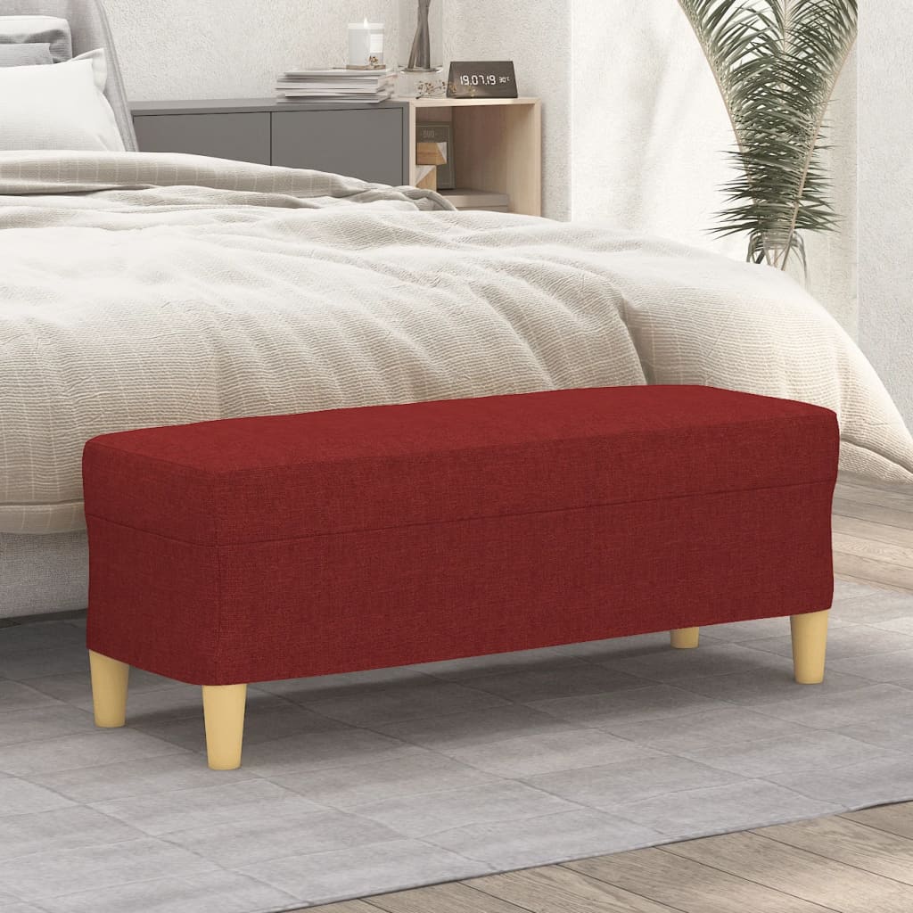 vidaXL Bancă, roșu vin, 100x35x41 cm, textil vidaXL Bancă, roșu vin, 100x35x41 cm, textil