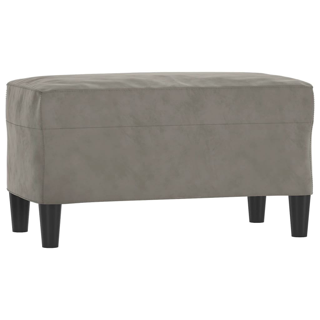 vidaXL Bancă, gri deschis, 70x35x41 cm, catifea vidaXL Bancă, gri deschis, 70x35x41 cm, catifea