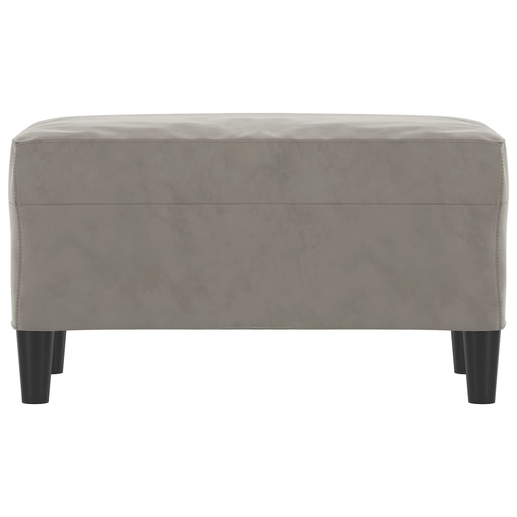 vidaXL Bancă, gri deschis, 70x35x41 cm, catifea vidaXL Bancă, gri deschis, 70x35x41 cm, catifea