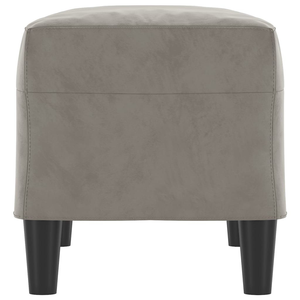 vidaXL Bancă, gri deschis, 70x35x41 cm, catifea vidaXL Bancă, gri deschis, 70x35x41 cm, catifea