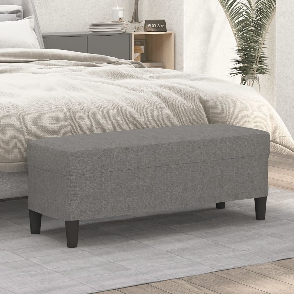vidaXL Bancă, gri închis, 100x35x41 cm, textil vidaXL Bancă, gri închis, 100x35x41 cm, textil