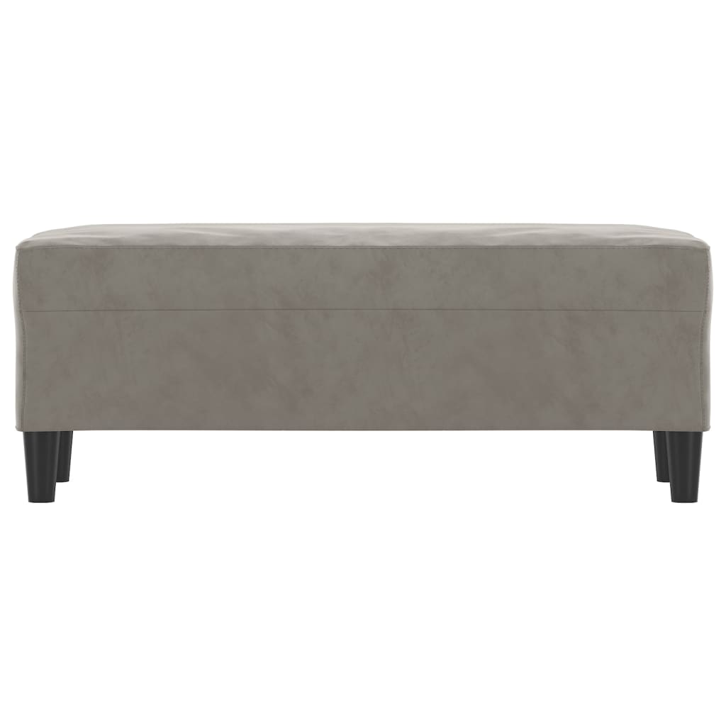 vidaXL Bancă, gri deschis, 100x35x41 cm, catifea vidaXL Bancă, gri deschis, 100x35x41 cm, catifea