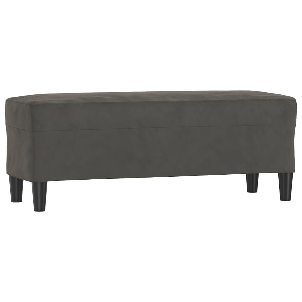 vidaXL Bancă, gri închis, 100x35x41 cm, catifea vidaXL Bancă, gri închis, 100x35x41 cm, catifea