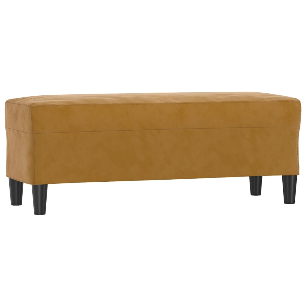 vidaXL Bancă, maro, 100x35x41 cm, catifea vidaXL Bancă, maro, 100x35x41 cm, catifea