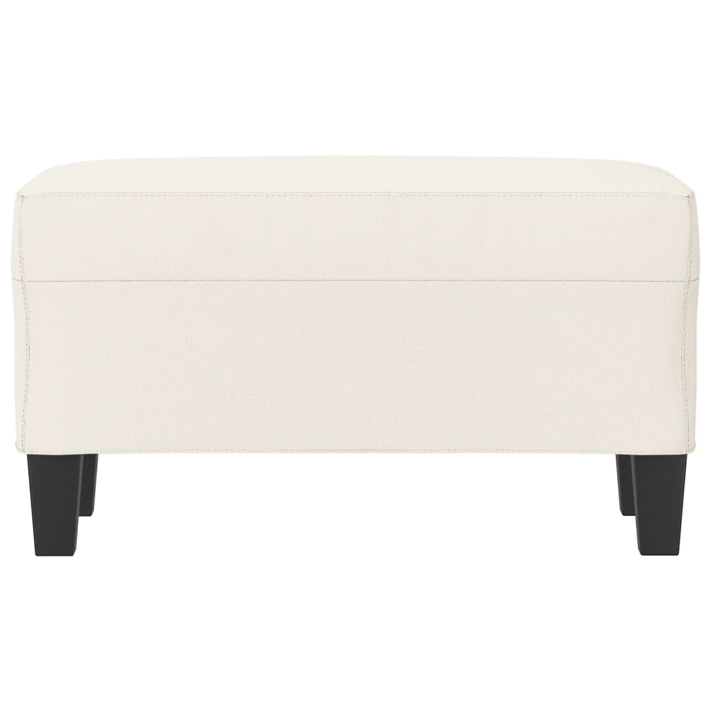 vidaXL Bancă, crem, 70x35x41 cm, piele ecologică vidaXL Bancă, crem, 70x35x41 cm, piele ecologică