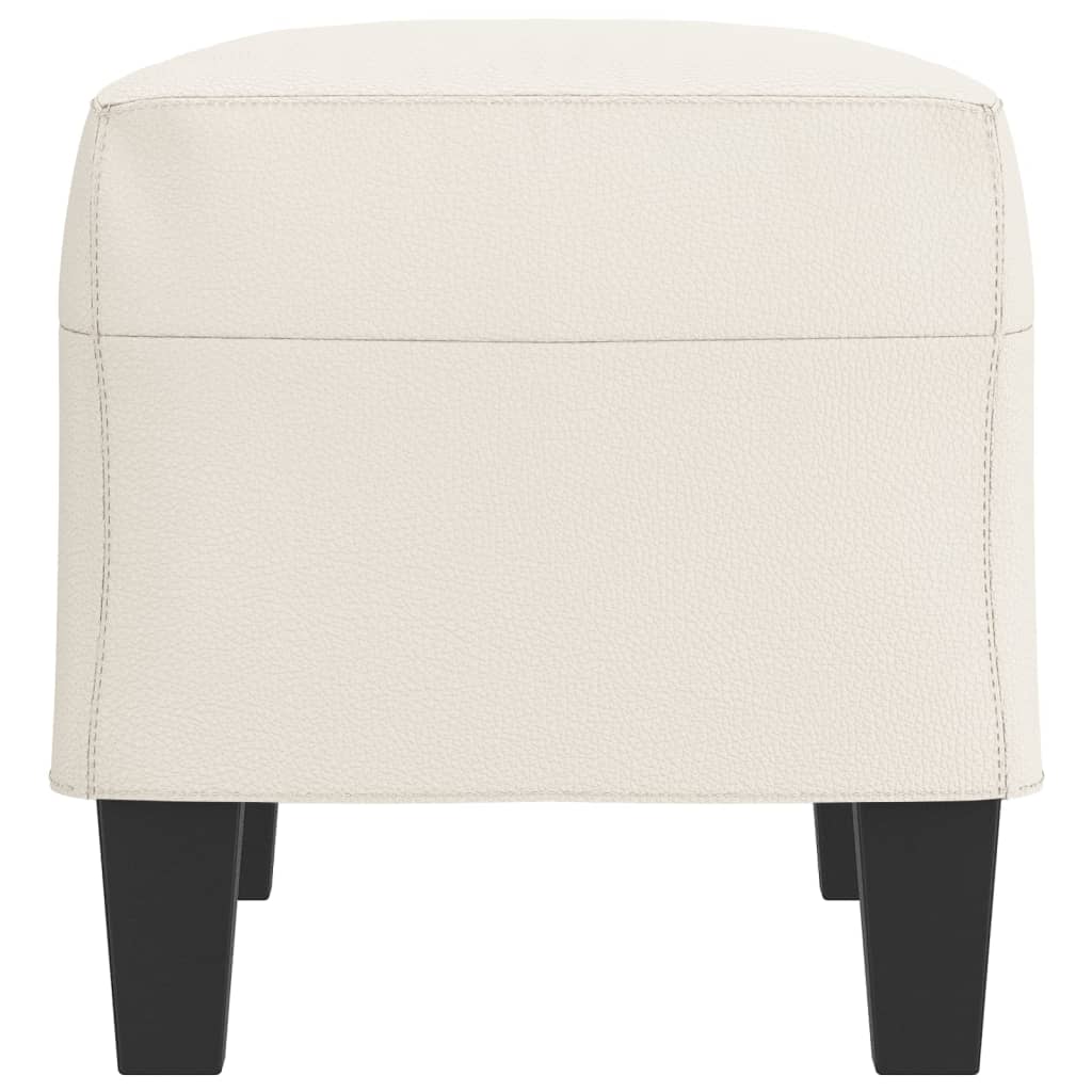 vidaXL Bancă, crem, 70x35x41 cm, piele ecologică vidaXL Bancă, crem, 70x35x41 cm, piele ecologică