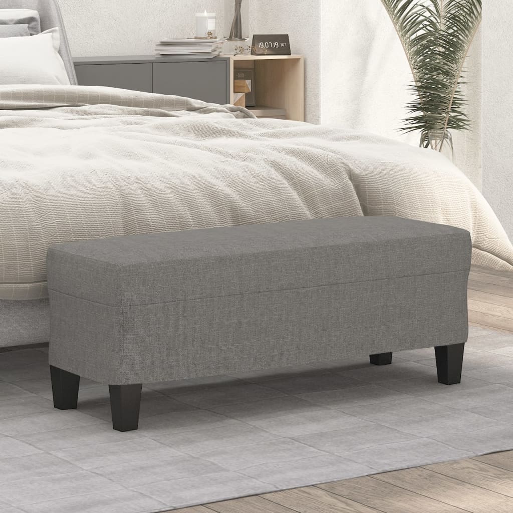 vidaXL Bancă, gri închis, 100x35x41 cm, textil vidaXL Bancă, gri închis, 100x35x41 cm, textil