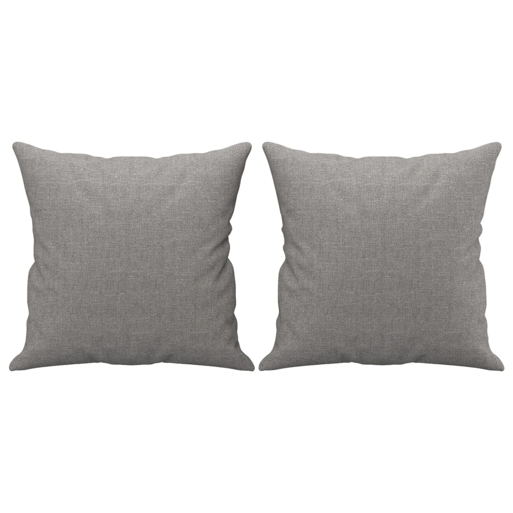 vidaXL Perne decorative, 2 buc., gri deschis, 40x40cm, material textil