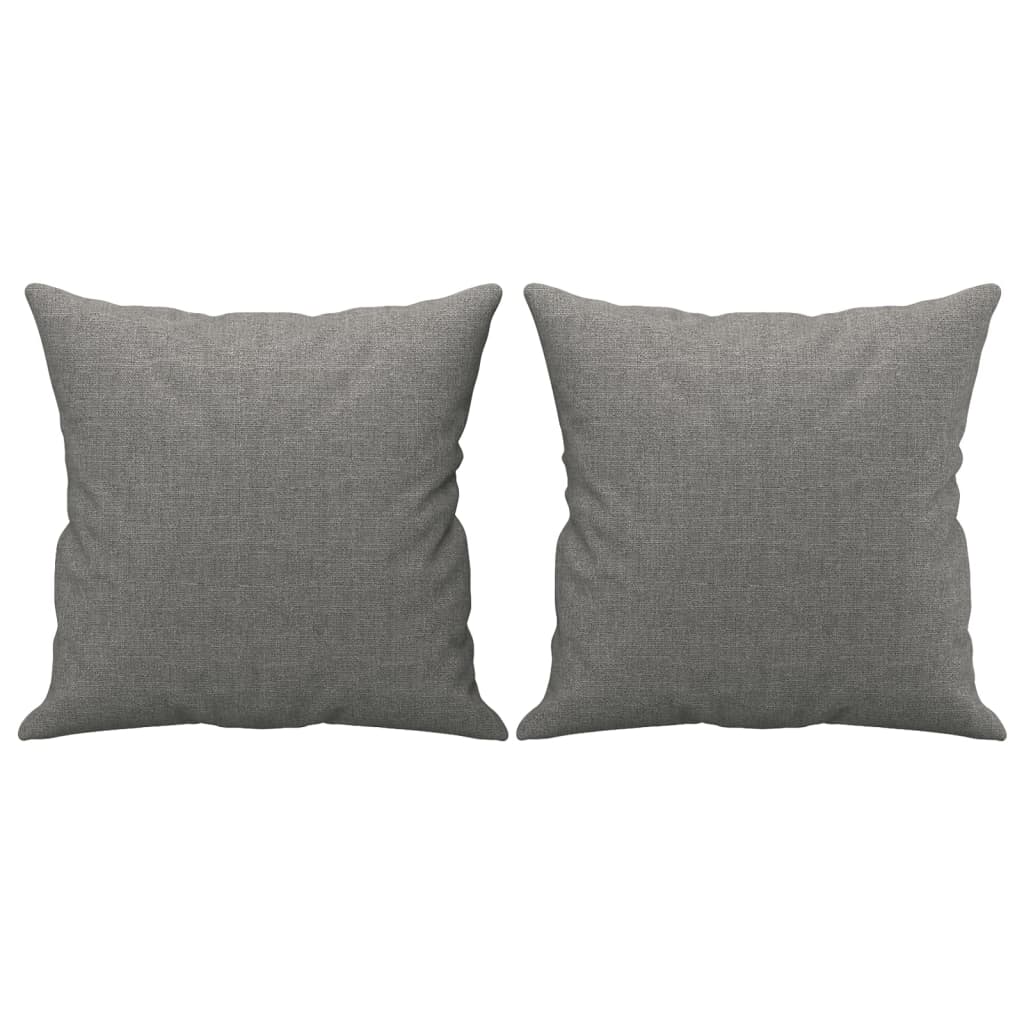 vidaXL Perne decorative, 2 buc., gri închis, 40x40 cm, textil vidaXL Perne decorative, 2 buc., gri închis, 40x40 cm, textil