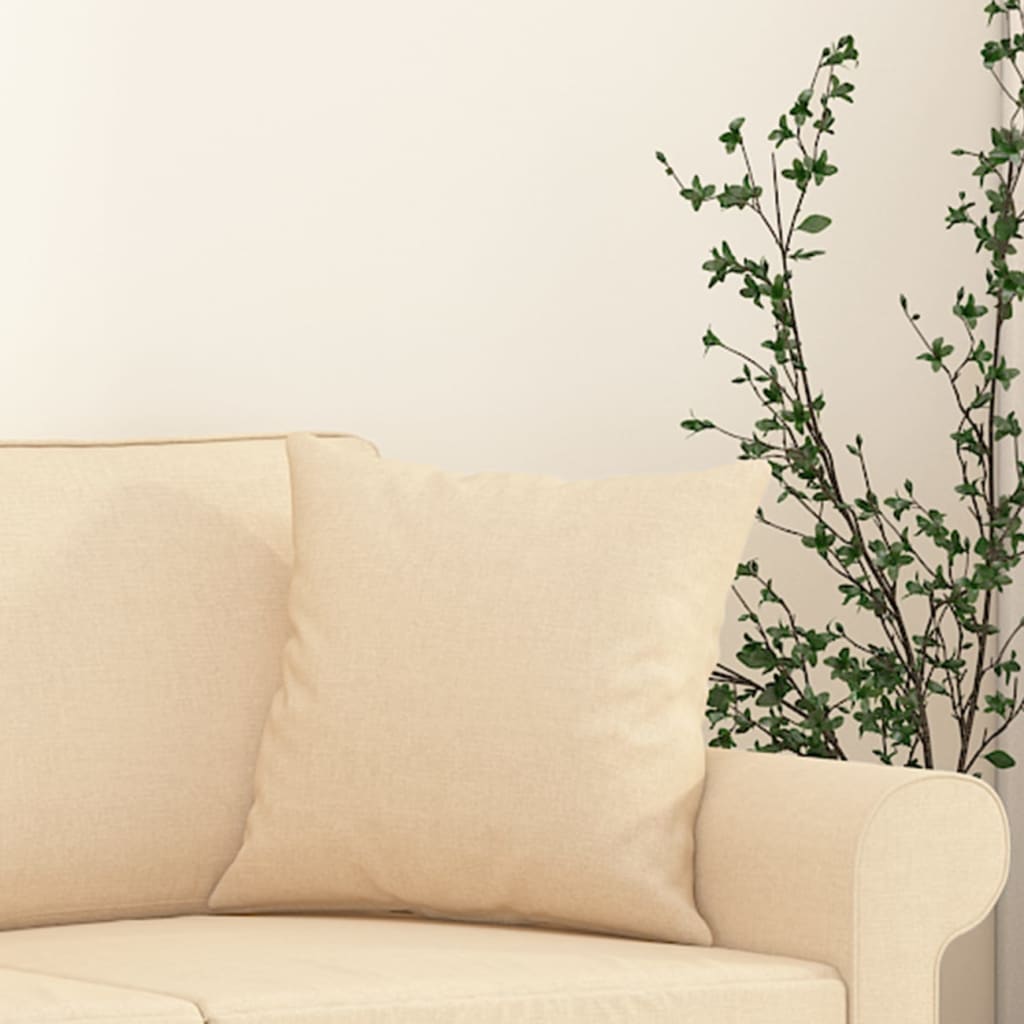 vidaXL Perne decorative 2 buc. crem 40x40 cm, material textil vidaXL Perne decorative 2 buc. crem 40x40 cm, material textil