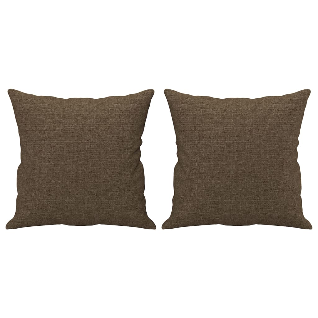 vidaXL Perne decorative, 2 buc., maro, 40x40 cm, material textil