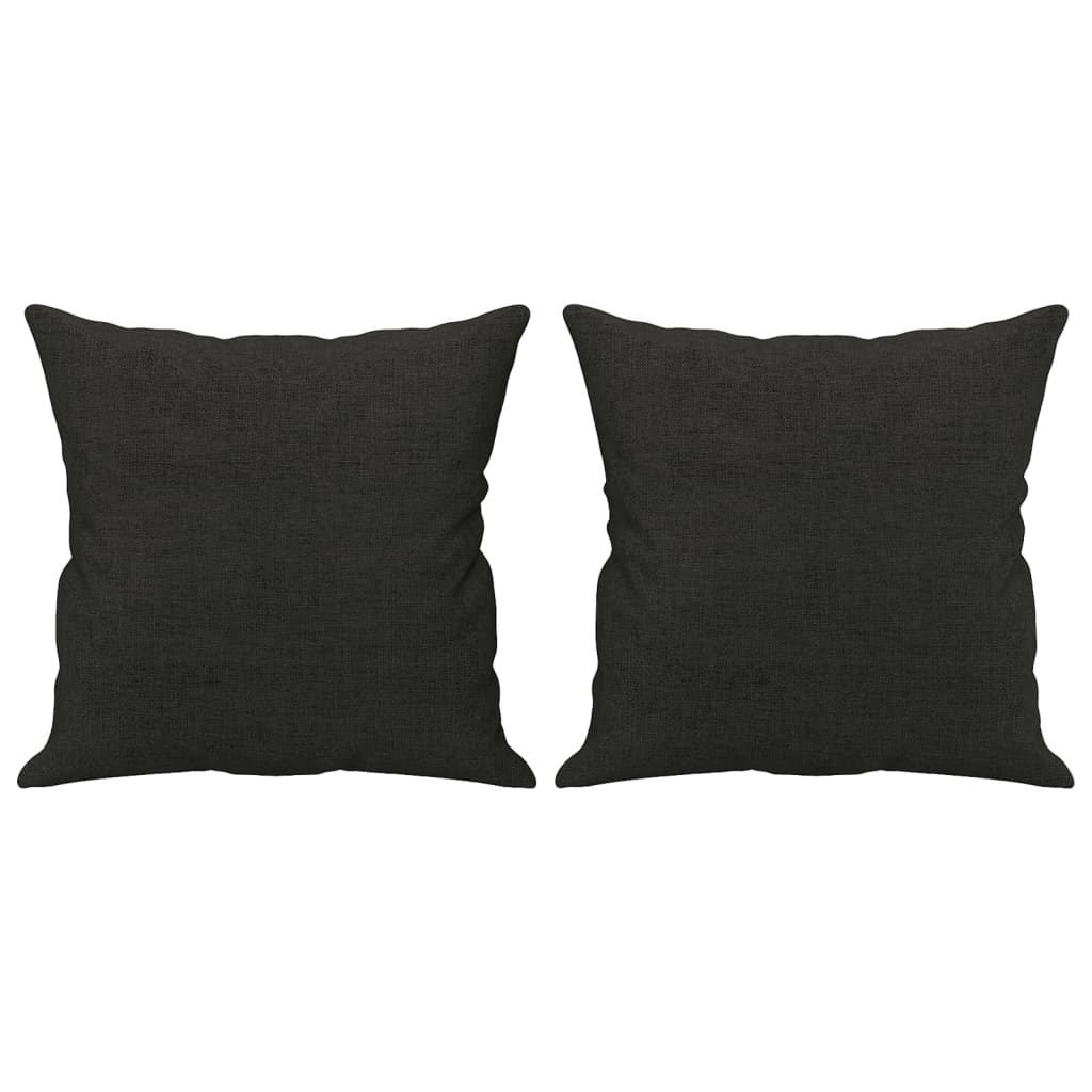 vidaXL Perne decorative, 2 buc., negru, 40 x 40 cm, material textil vidaXL Perne decorative, 2 buc., negru, 40 x 40 cm, material textil