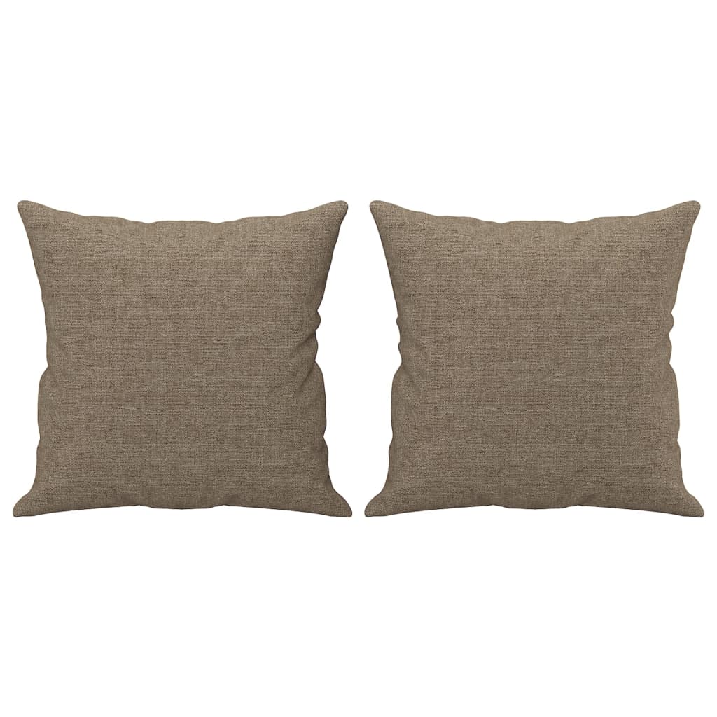 vidaXL Perne decorative, 2 buc., gri taupe, 40x40 cm, material textil