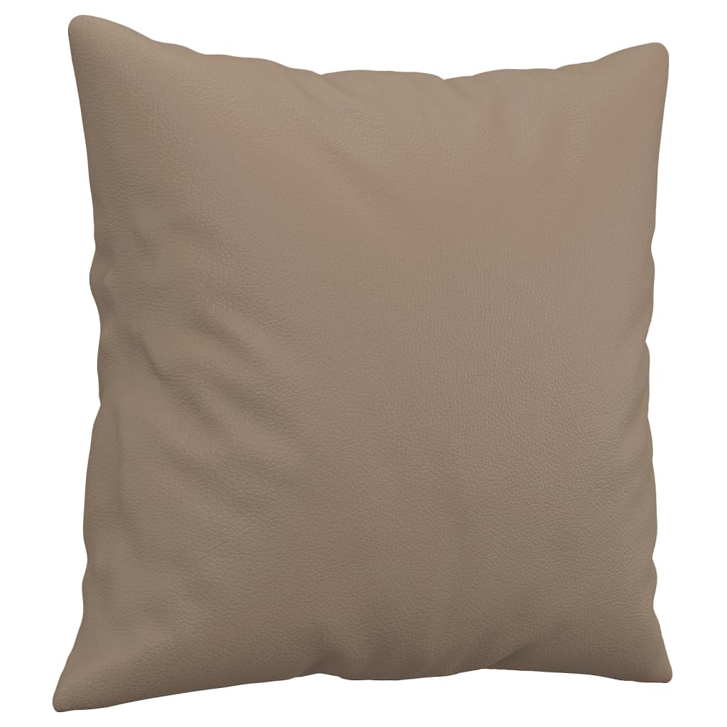 vidaXL Perne decorative, 2 buc., cappuccino, 40x40 cm, piele ecologică vidaXL Perne decorative, 2 buc., cappuccino, 40x40 cm, piele ecologică