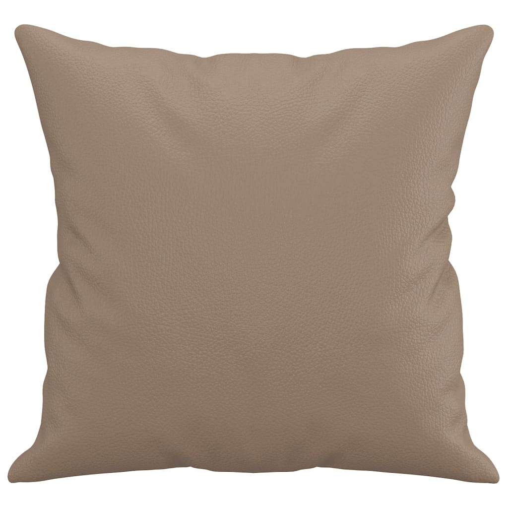 vidaXL Perne decorative, 2 buc., cappuccino, 40x40 cm, piele ecologică vidaXL Perne decorative, 2 buc., cappuccino, 40x40 cm, piele ecologică