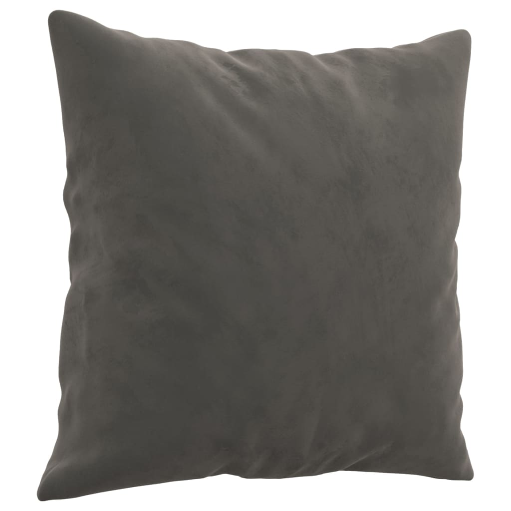 vidaXL Perne decorative, 2 buc., gri închis, 40x40 cm, catifea vidaXL Perne decorative, 2 buc., gri închis, 40x40 cm, catifea