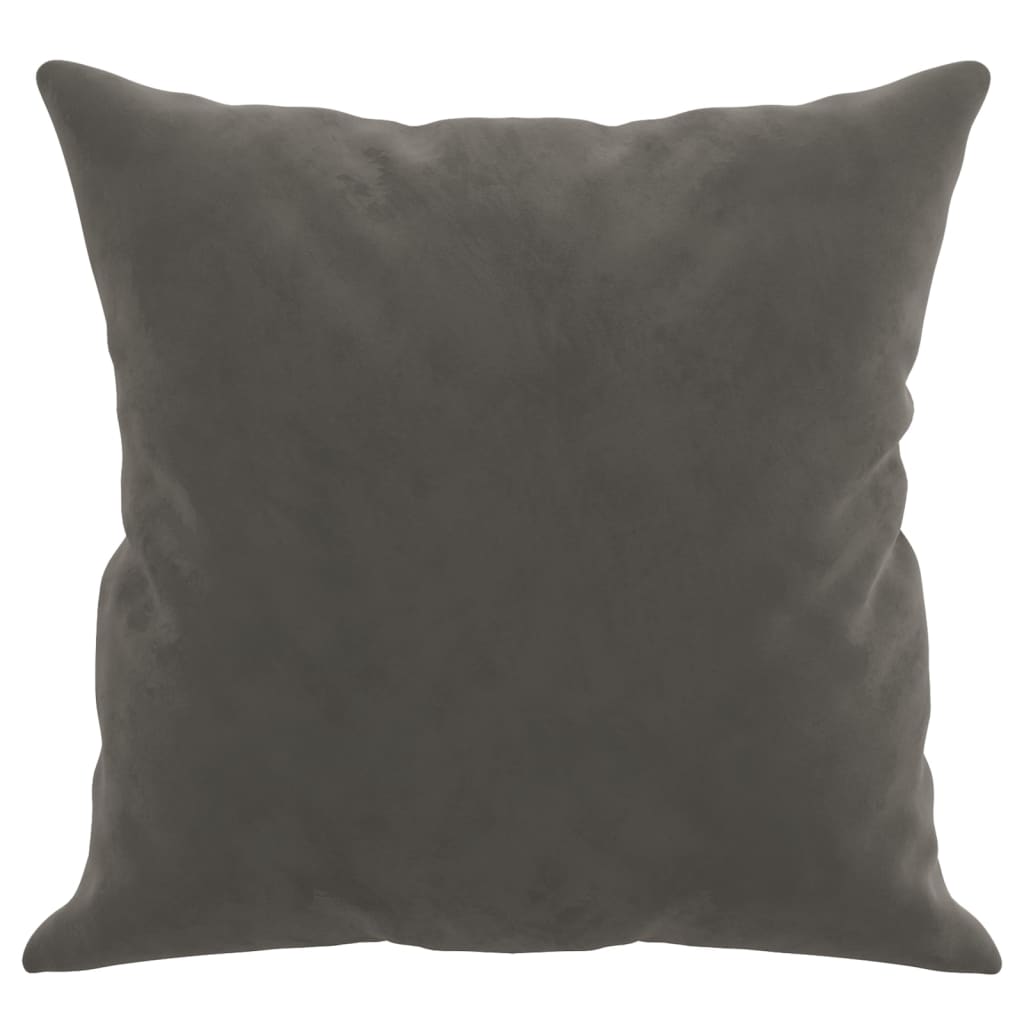 vidaXL Perne decorative, 2 buc., gri închis, 40x40 cm, catifea vidaXL Perne decorative, 2 buc., gri închis, 40x40 cm, catifea