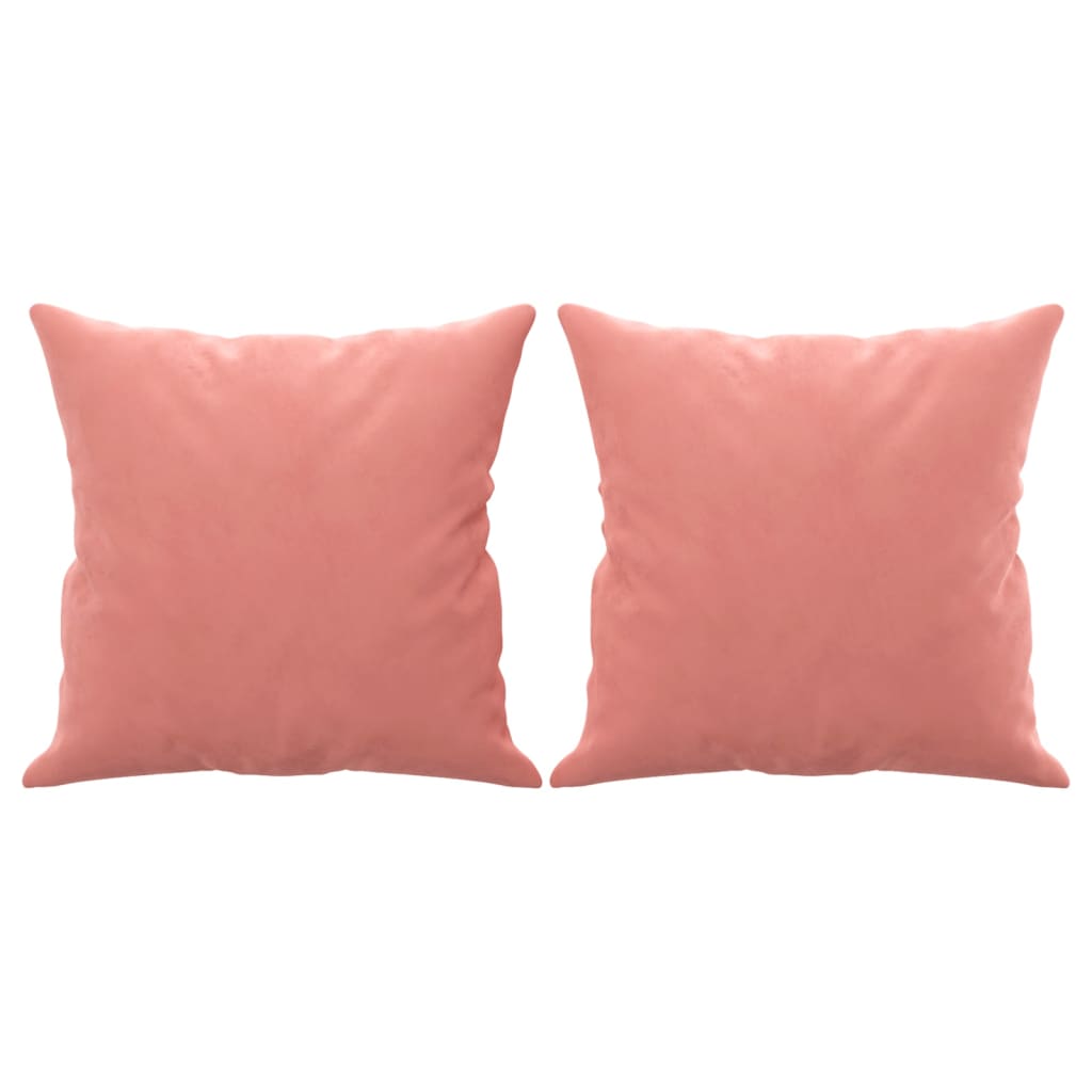 vidaXL Perne decorative, 2 buc., roz, 40x40 cm, catifea vidaXL Perne decorative, 2 buc., roz, 40x40 cm, catifea