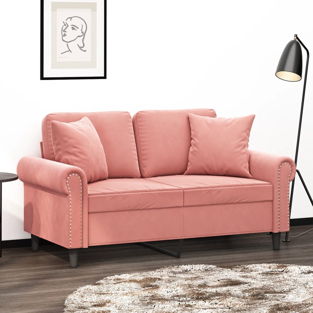 vidaXL Perne decorative, 2 buc., roz, 40x40 cm, catifea vidaXL Perne decorative, 2 buc., roz, 40x40 cm, catifea