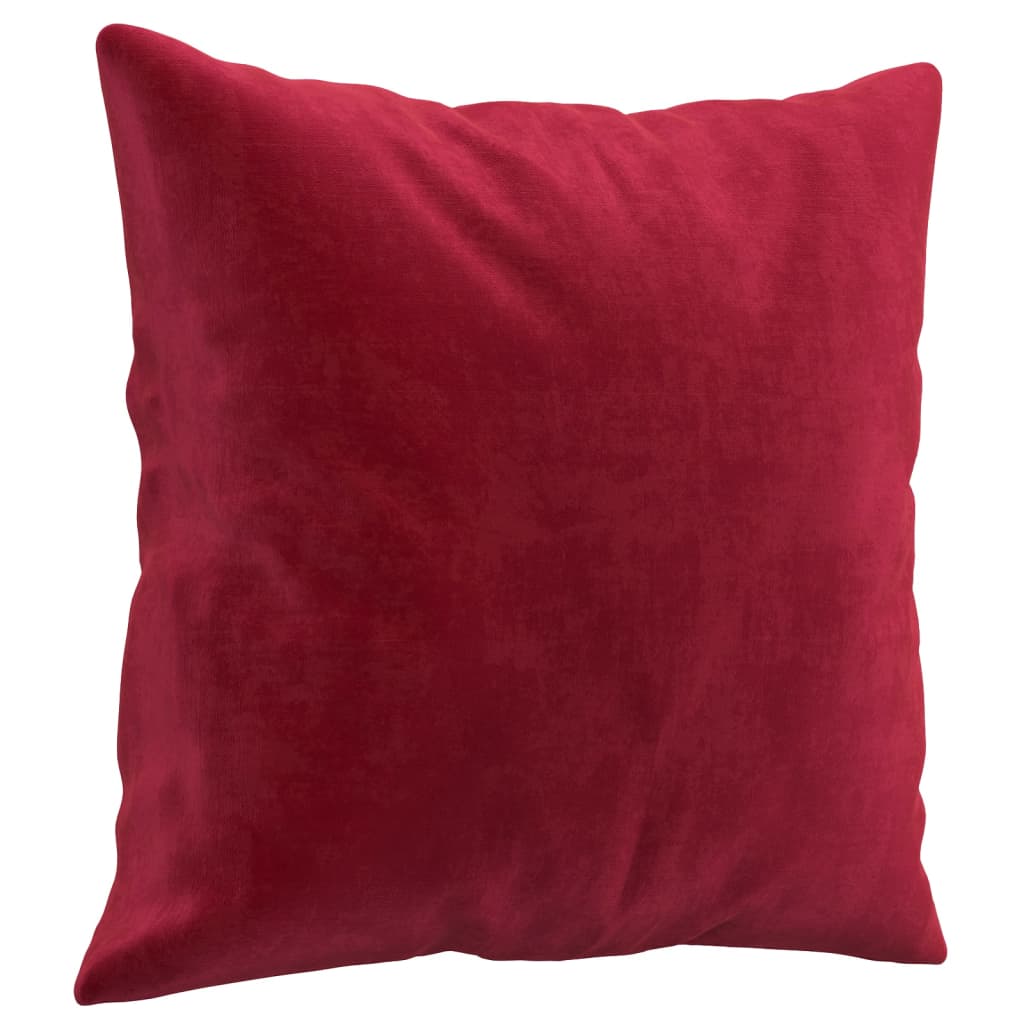 vidaXL Perne decorative, 2 buc., roșu vin, 40x40 cm, catifea vidaXL Perne decorative, 2 buc., roșu vin, 40x40 cm, catifea