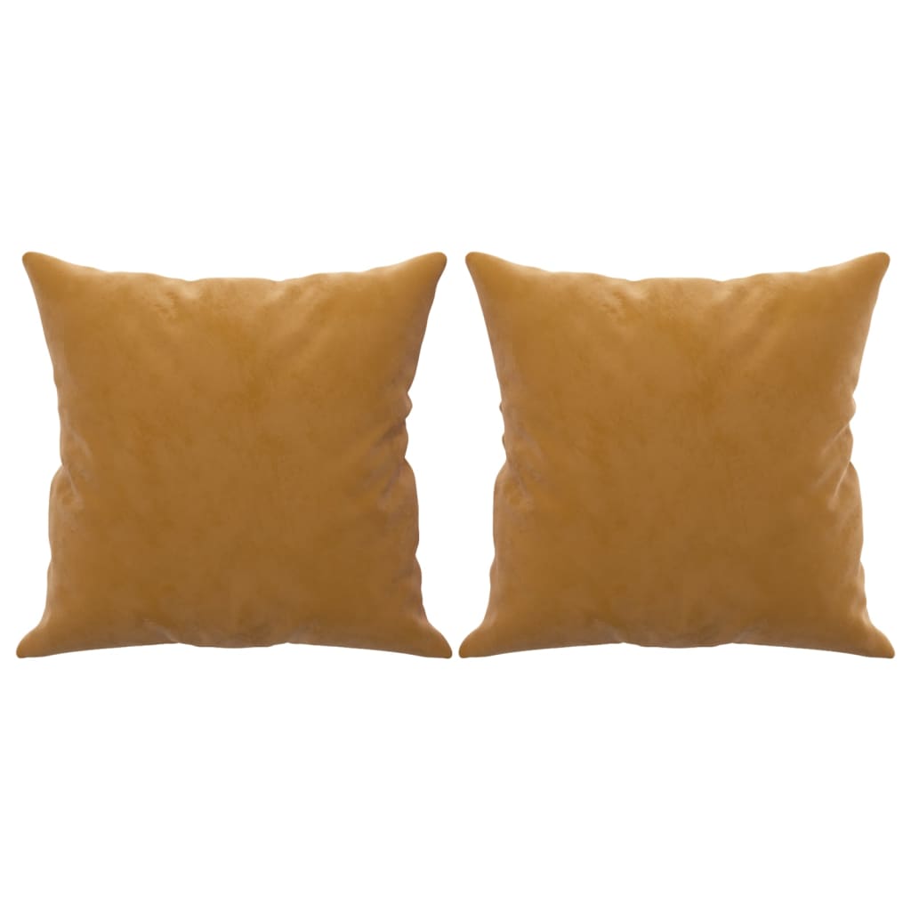 vidaXL Perne decorative, 2 buc., maro, 40x40 cm, catifea vidaXL Perne decorative, 2 buc., maro, 40x40 cm, catifea