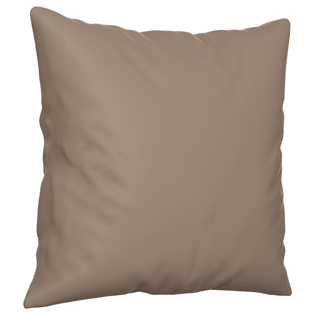vidaXL Perne decorative, 2 buc., gri taupe, 40x40 cm, microfibră vidaXL Perne decorative, 2 buc., gri taupe, 40x40 cm, microfibră