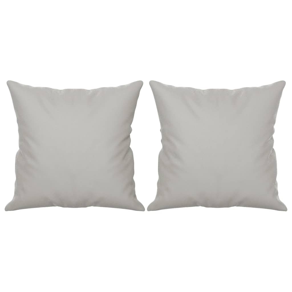 vidaXL Perne decorative, 2 buc., gri deschis, 40x40 cm, microfibră