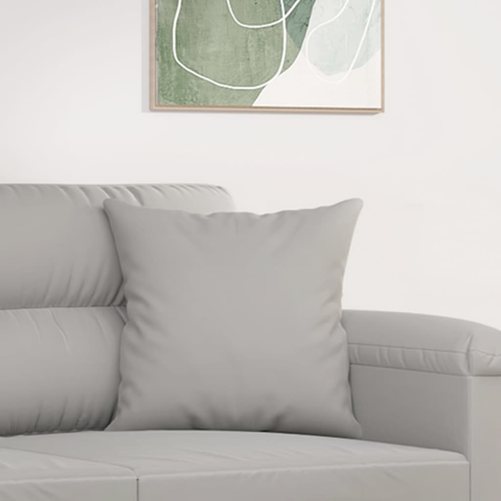 vidaXL Perne decorative, 2 buc., gri deschis, 40x40 cm, microfibră