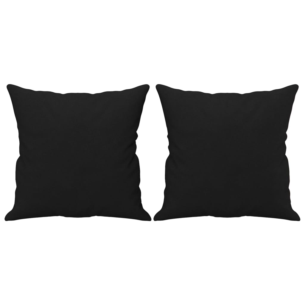 vidaXL Perne decorative, 2 buc., negru, 40x40 cm, microfibră vidaXL Perne decorative, 2 buc., negru, 40x40 cm, microfibră