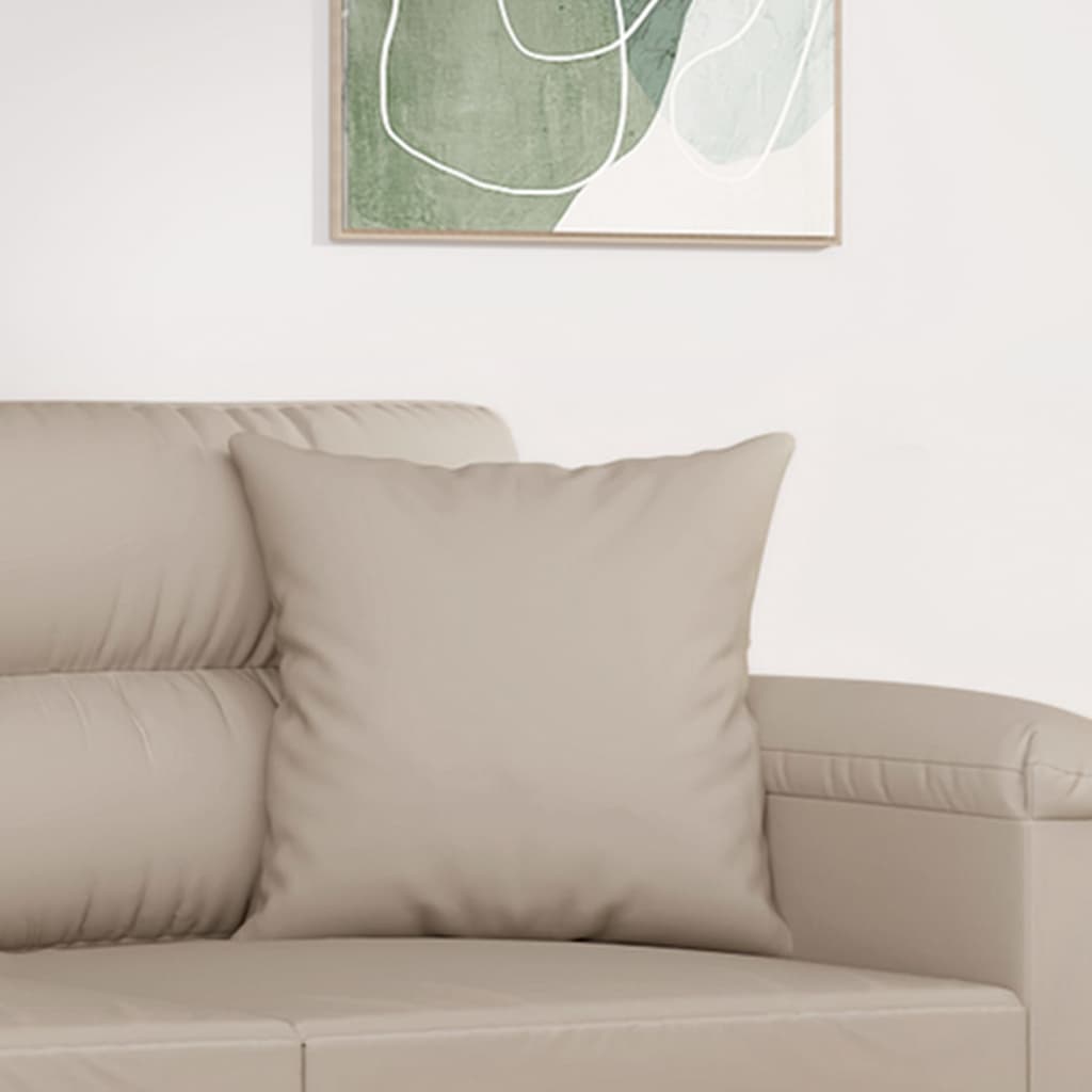 vidaXL Perne decorative, 2 buc., crem, 40x40 cm, microfibră vidaXL Perne decorative, 2 buc., crem, 40x40 cm, microfibră