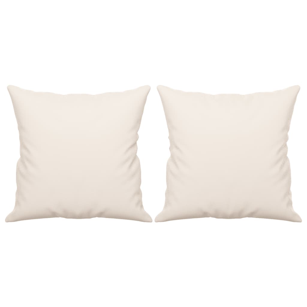 vidaXL Perne decorative, 2 buc., bej, 40x40 cm, microfibră vidaXL Perne decorative, 2 buc., bej, 40x40 cm, microfibră