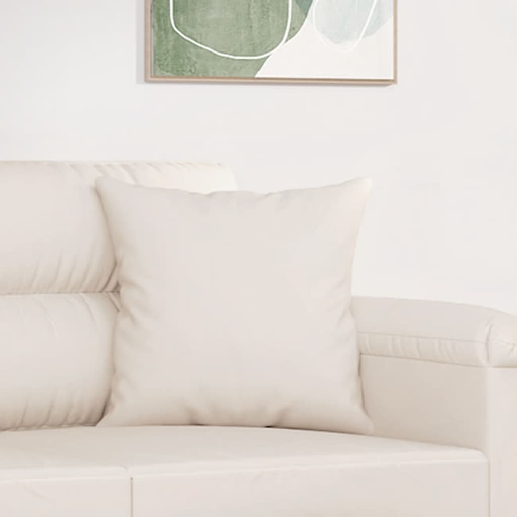 vidaXL Perne decorative, 2 buc., bej, 40x40 cm, microfibră vidaXL Perne decorative, 2 buc., bej, 40x40 cm, microfibră