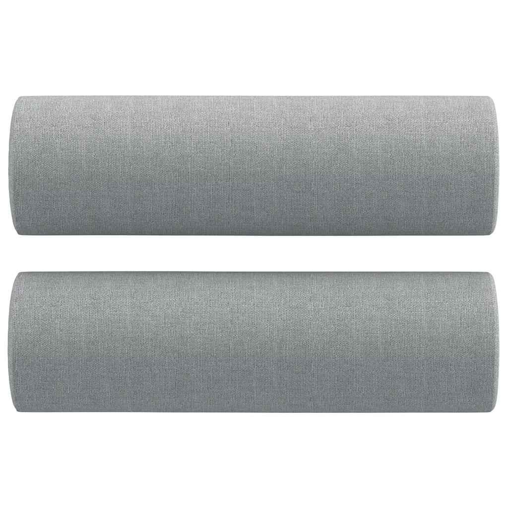 vidaXL Perne decorative, 2 buc., gri deschis, Ø15x50 cm, textil vidaXL Perne decorative, 2 buc., gri deschis, Ø15x50 cm, textil