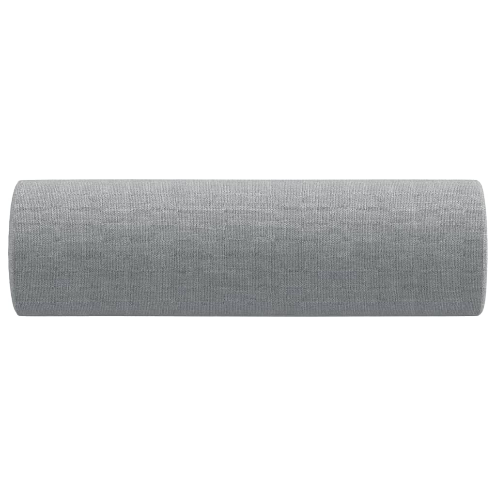 vidaXL Perne decorative, 2 buc., gri deschis, Ø15x50 cm, textil vidaXL Perne decorative, 2 buc., gri deschis, Ø15x50 cm, textil