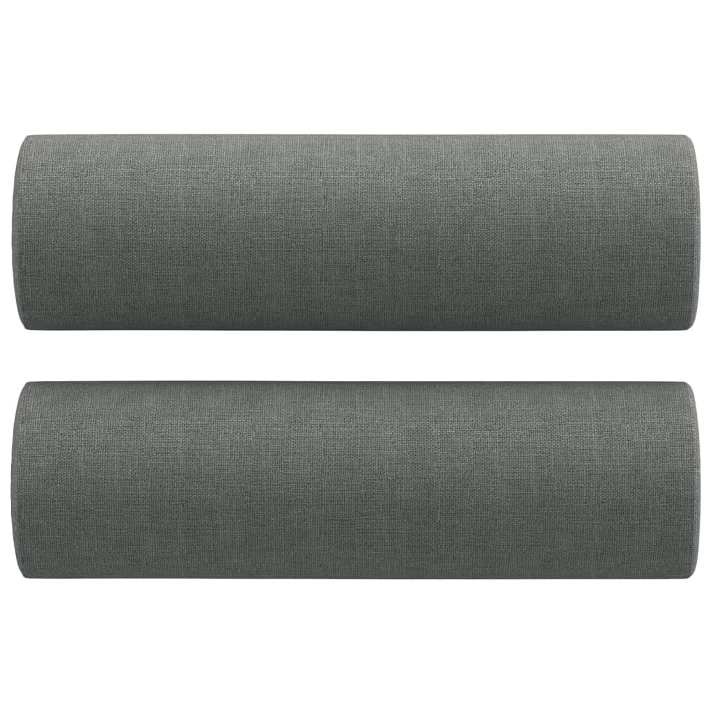 vidaXL Perne decorative, 2 buc., gri închis, Ø15x50 cm, textil vidaXL Perne decorative, 2 buc., gri închis, Ø15x50 cm, textil