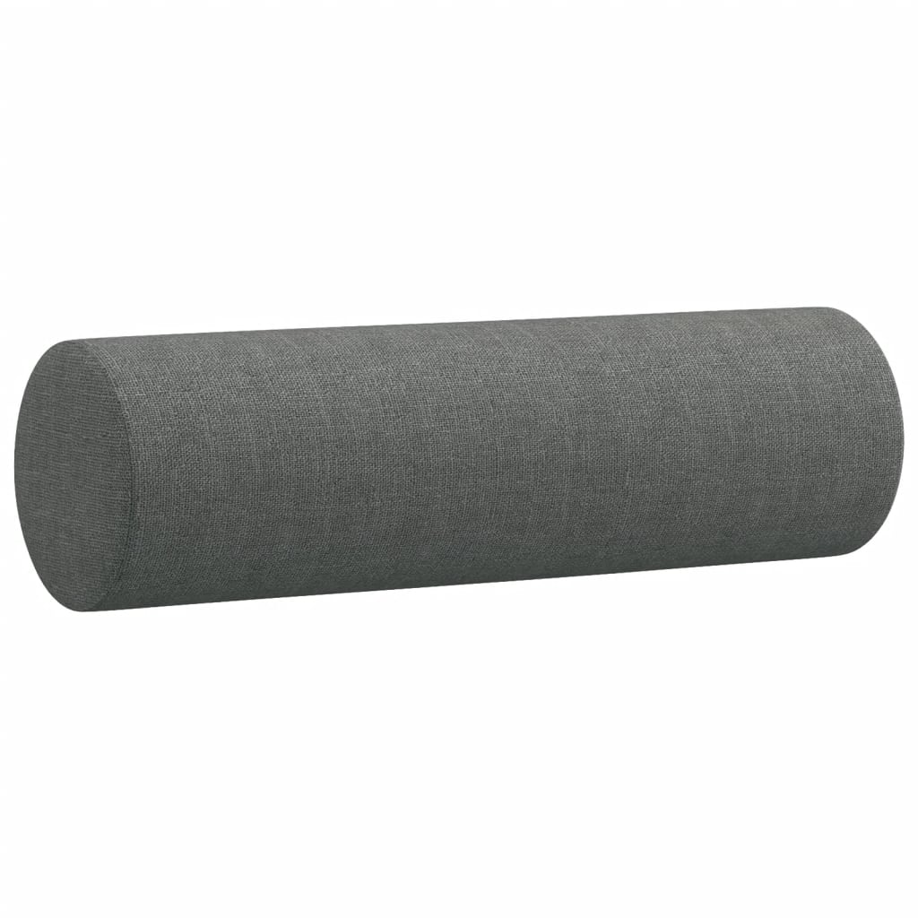 vidaXL Perne decorative, 2 buc., gri închis, Ø15x50 cm, textil vidaXL Perne decorative, 2 buc., gri închis, Ø15x50 cm, textil