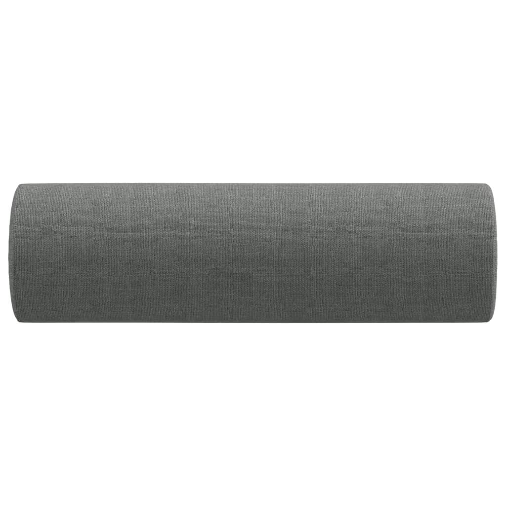 vidaXL Perne decorative, 2 buc., gri închis, Ø15x50 cm, textil vidaXL Perne decorative, 2 buc., gri închis, Ø15x50 cm, textil