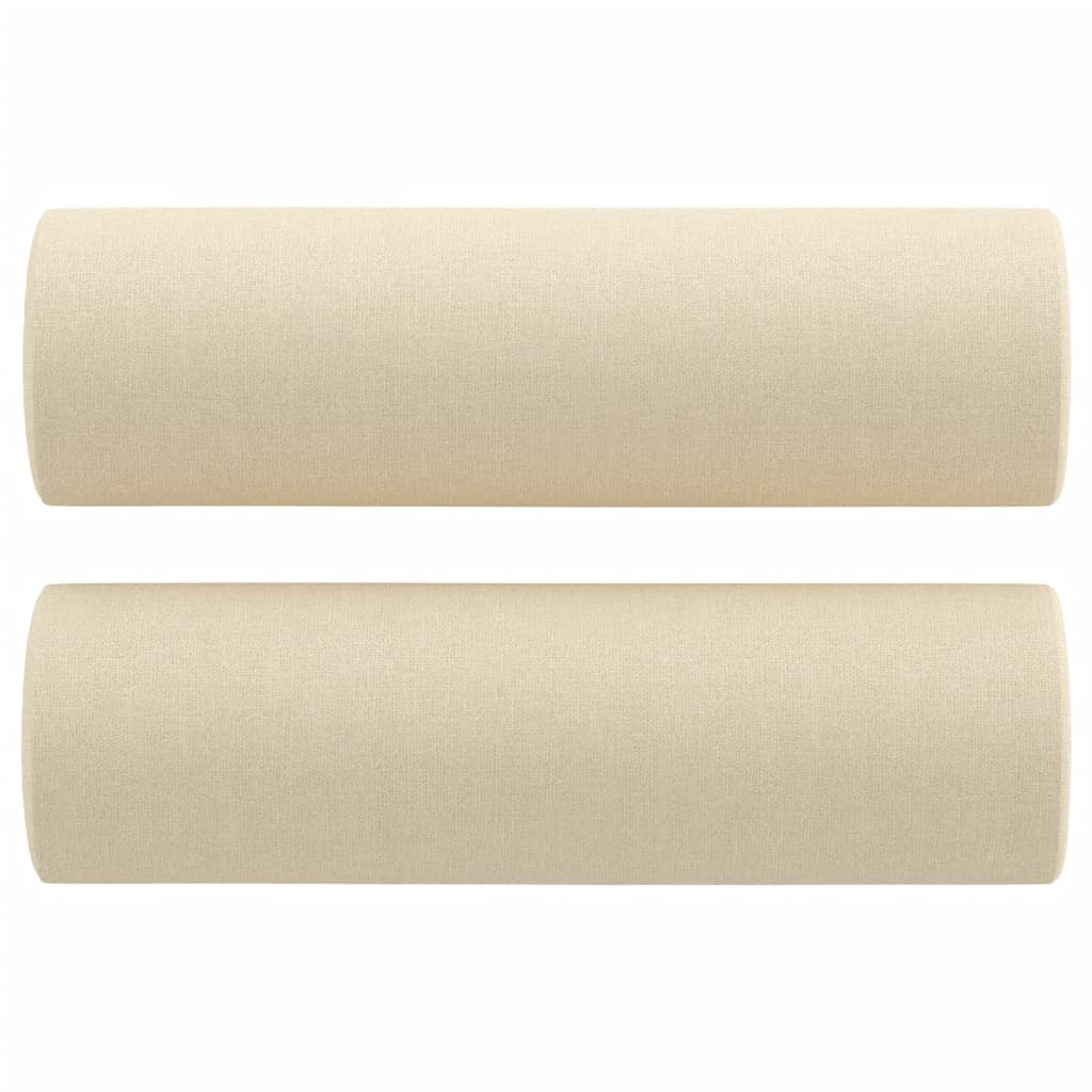 vidaXL Perne decorative, 2 buc., crem, Ø15x50 cm, textil vidaXL Perne decorative, 2 buc., crem, Ø15x50 cm, textil