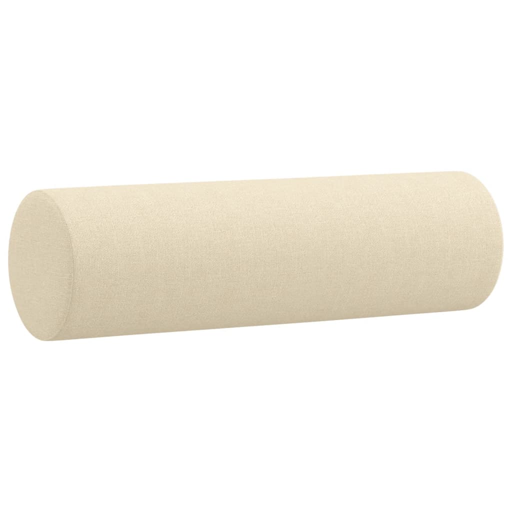 vidaXL Perne decorative, 2 buc., crem, Ø15x50 cm, textil vidaXL Perne decorative, 2 buc., crem, Ø15x50 cm, textil