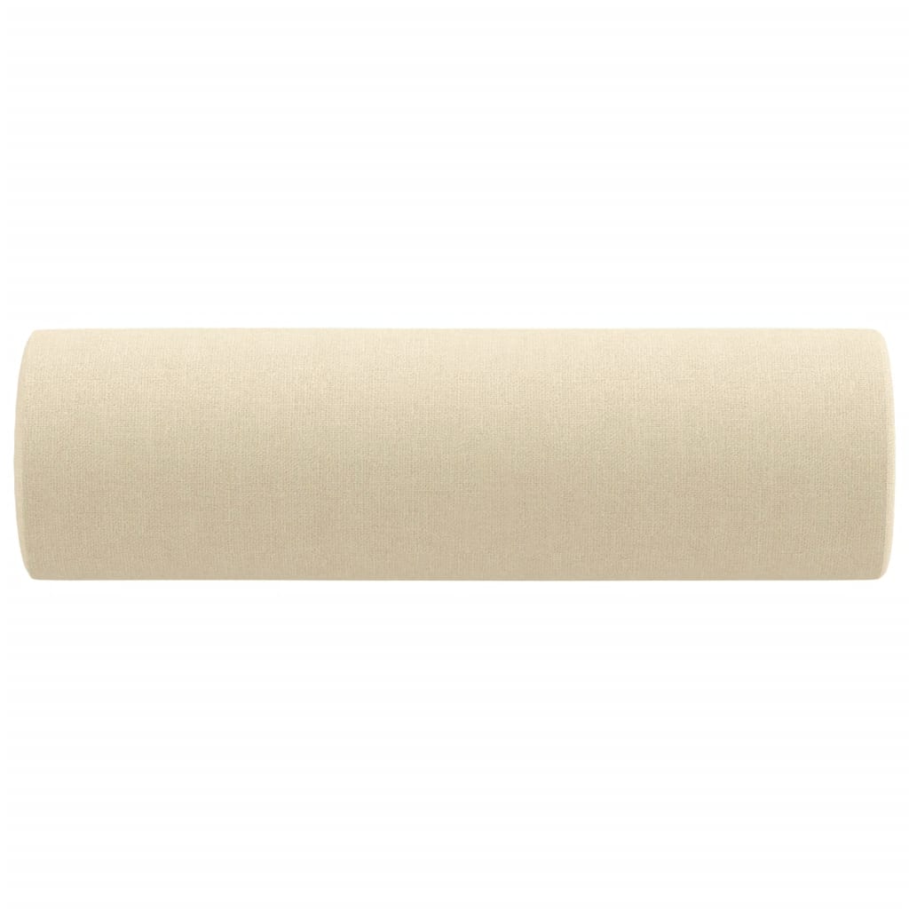 vidaXL Perne decorative, 2 buc., crem, Ø15x50 cm, textil vidaXL Perne decorative, 2 buc., crem, Ø15x50 cm, textil