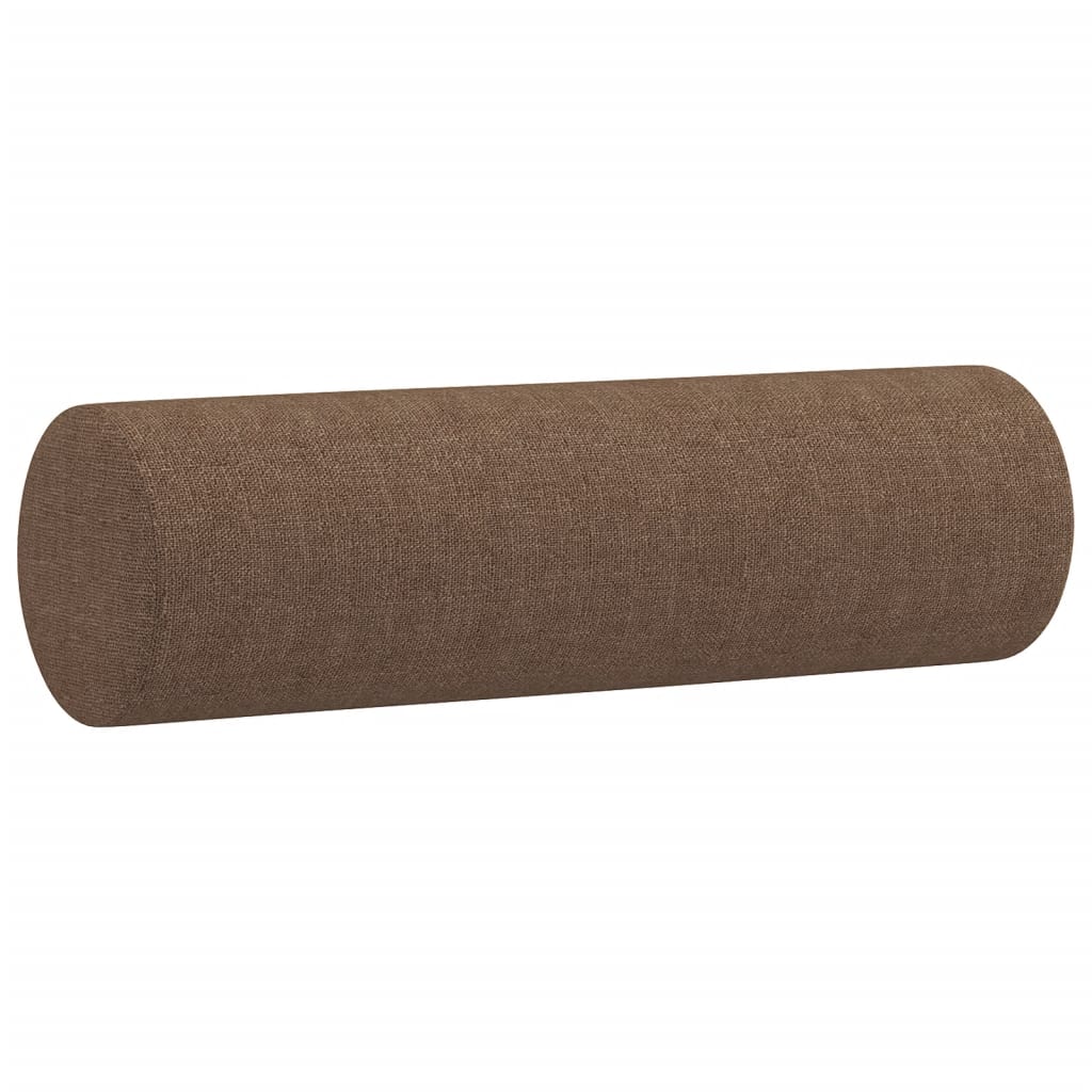 vidaXL Perne decorative, 2 buc., maro, Ø15x50 cm, textil vidaXL Perne decorative, 2 buc., maro, Ø15x50 cm, textil