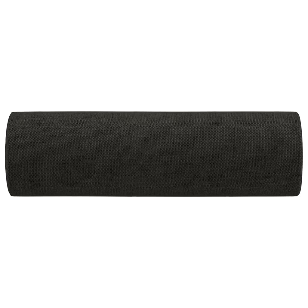 vidaXL Perne decorative, 2 buc., negru, Ø15x50 cm, textil vidaXL Perne decorative, 2 buc., negru, Ø15x50 cm, textil