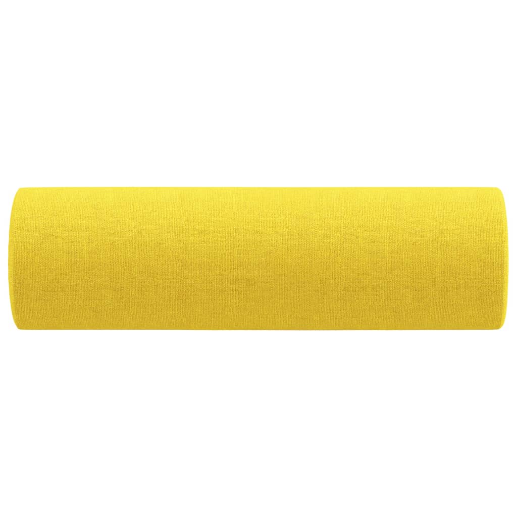 vidaXL Perne decorative, 2 buc., galben deschis, Ø15x50 cm, textil vidaXL Perne decorative, 2 buc., galben deschis, Ø15x50 cm, textil