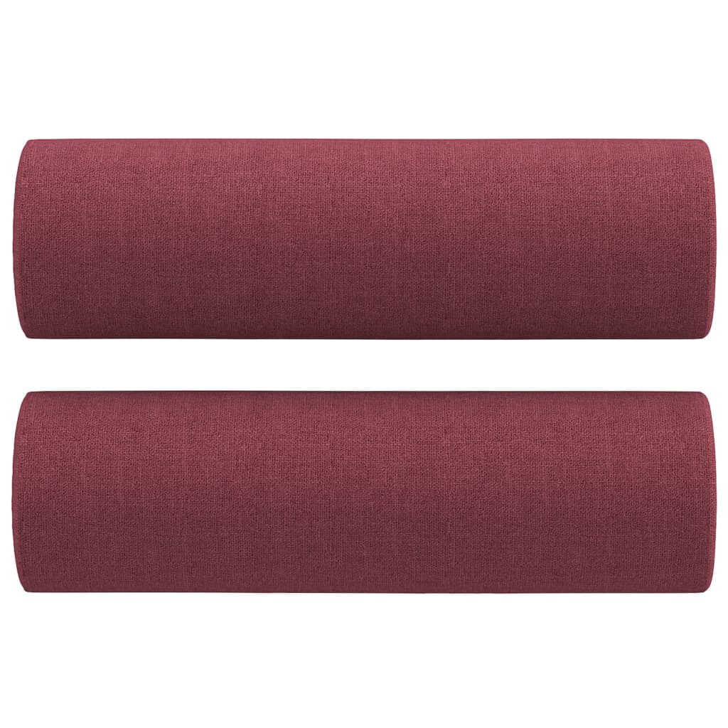 vidaXL Perne decorative, 2 buc., roșu vin, Ø15x50 cm, textil vidaXL Perne decorative, 2 buc., roșu vin, Ø15x50 cm, textil