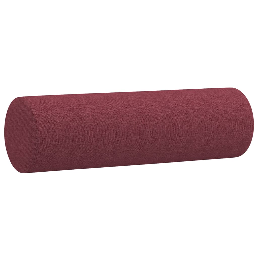 vidaXL Perne decorative, 2 buc., roșu vin, Ø15x50 cm, textil vidaXL Perne decorative, 2 buc., roșu vin, Ø15x50 cm, textil
