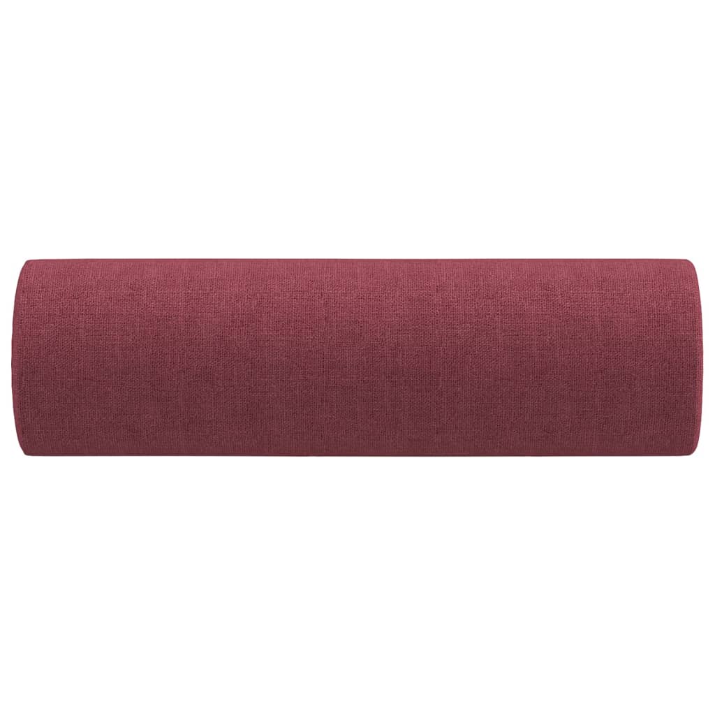 vidaXL Perne decorative, 2 buc., roșu vin, Ø15x50 cm, textil vidaXL Perne decorative, 2 buc., roșu vin, Ø15x50 cm, textil