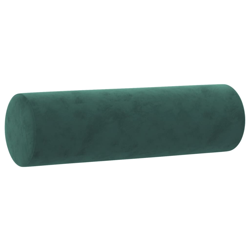 vidaXL Perne decorative, 2 buc., verde închis, Ø15x50 cm, catifea vidaXL Perne decorative, 2 buc., verde închis, Ø15x50 cm, catifea