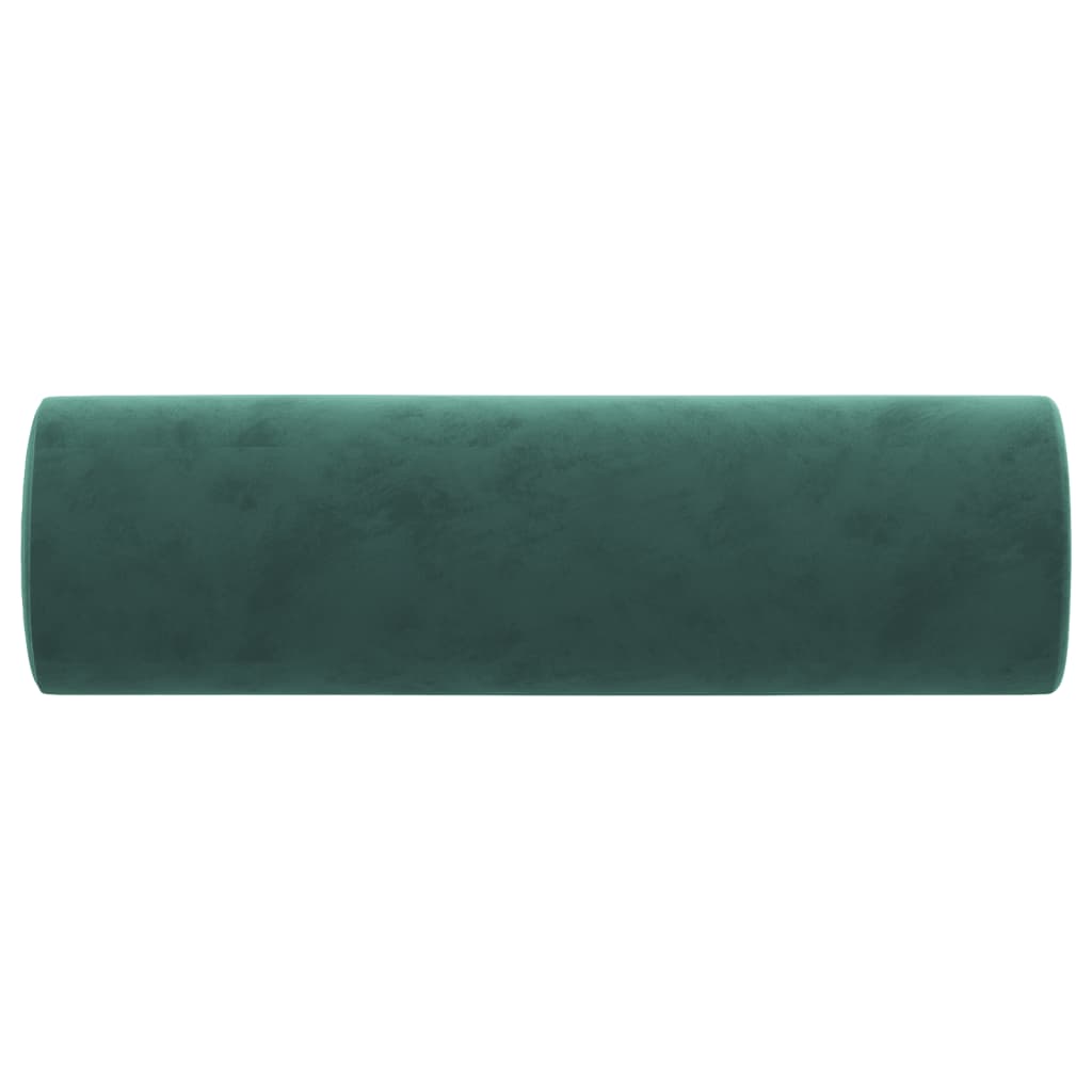 vidaXL Perne decorative, 2 buc., verde închis, Ø15x50 cm, catifea vidaXL Perne decorative, 2 buc., verde închis, Ø15x50 cm, catifea