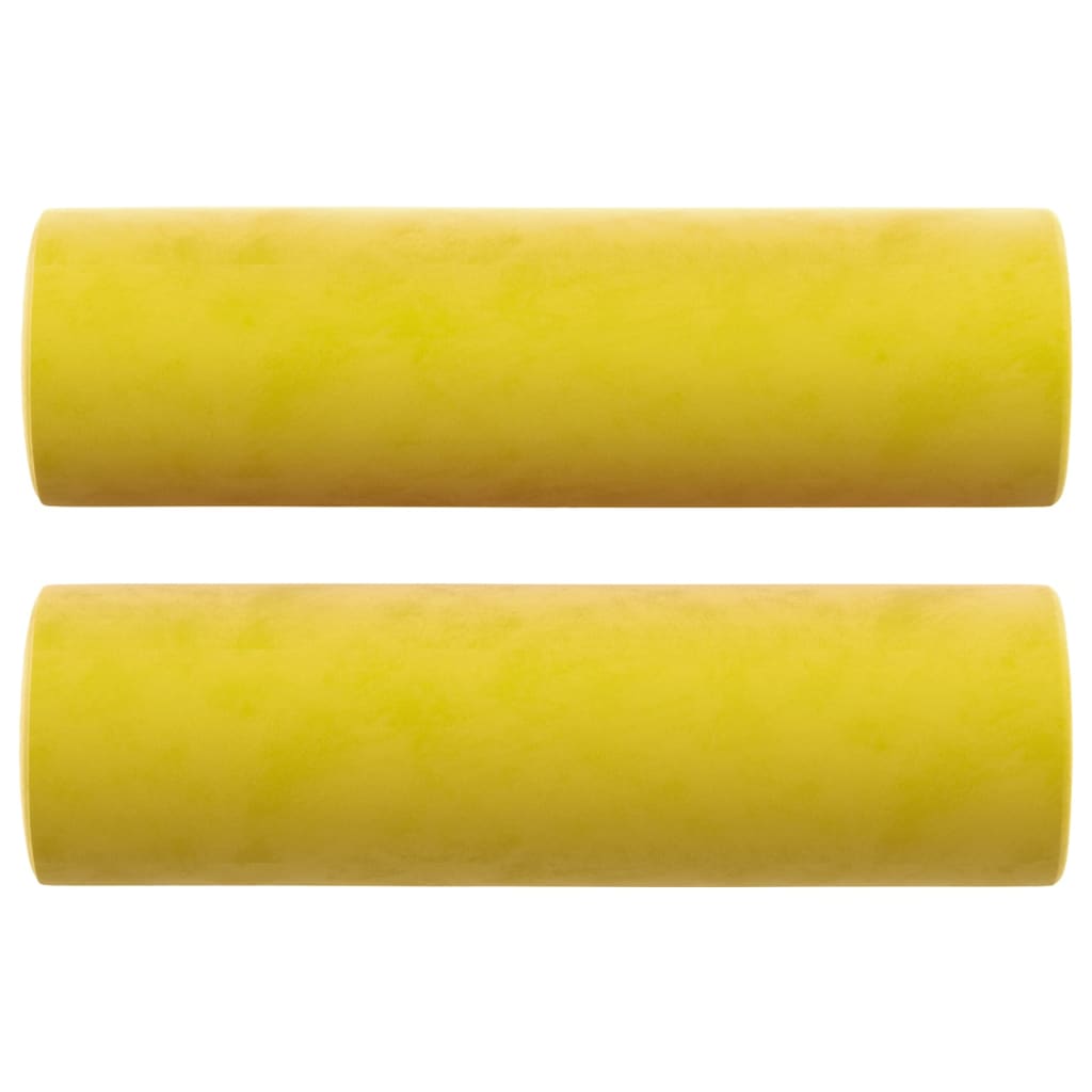 vidaXL Perne decorative, 2 buc., galben, Ø15x50 cm, catifea vidaXL Perne decorative, 2 buc., galben, Ø15x50 cm, catifea